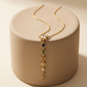 Star Multicolor Gemstone Pendant Necklace